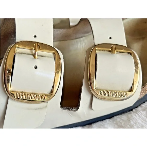 Birkenstock Women's Sandals with Gold Buckles - Picture 9 of 10
